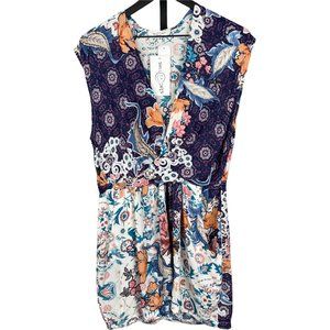 Three Days Floral Mini Dress Blue M
